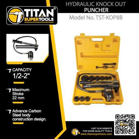 Titan Supertools To Hydraulic Knock Out Punch Driver Kit Hole