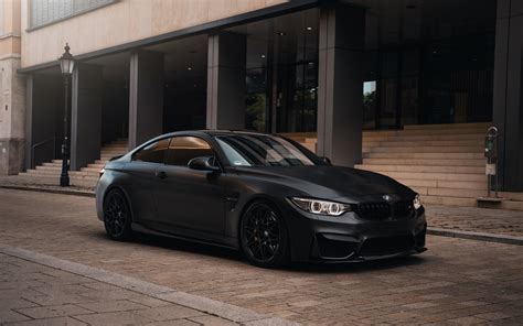 Download Wallpapers 2022 Bmw M4 4k Exterior Matt Black Coupe Black Bmw F82 Matt Black M4