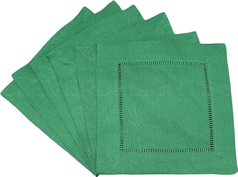 Amazon Cleverdelights Green Hemstitch Cocktail Napkins