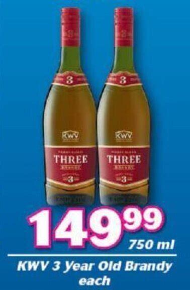 Kwv 3 Year Old Brandy 750ml Offer At Cambridge Food