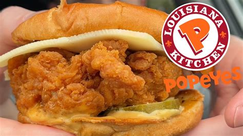 Trying Popeye’s New Golden Bbq Chicken Sandwich Youtube