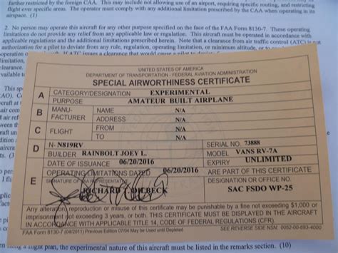 Rough and Ready Aerospace: Step 14.2, Airworthiness Inspection