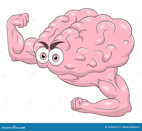 Cartoon Strong Brain Stock Vector Illustration Of Nice 101024219