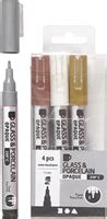 CC Glas En Porseleinstift Dekkend Set Metallic 4 Stuks IHobby