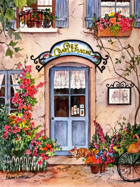 French Cafe Painting by Sherri Crabtree