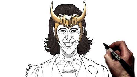 How To Draw Loki Step By Step Marvel Loki Youtube