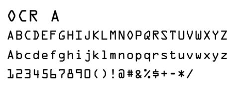 Ocr B フォント At Softelメモ