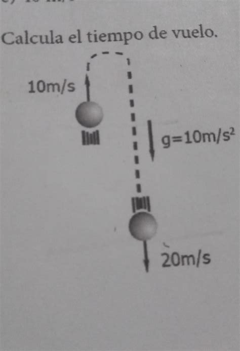 4 Calcula El Tiempo De Vuelo 10m Sg 10m S220m Sayuuuuduaaaa Brainly Lat