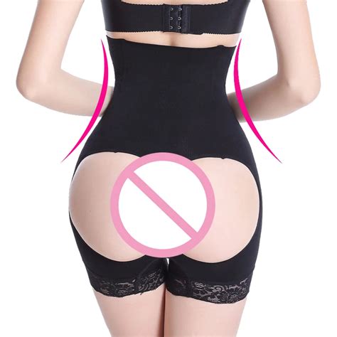 Ladys Sexy Black Lace High Waist Butt Lifter And Body Shaper Panties