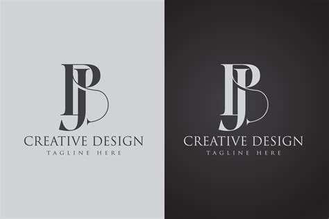 BJ Logo Design Vector Illustration Illustration Par Deepak Creative