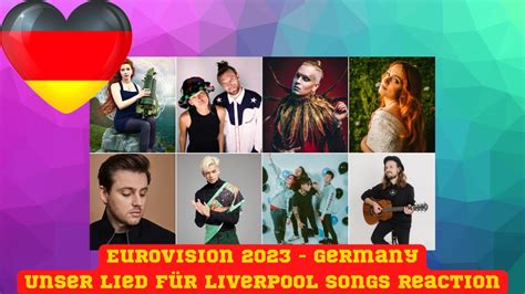 Eurovision Germany 2023 Unser Lied für Liverpool Songs Reaction