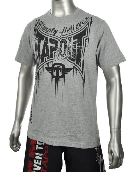 Printed T Shirt By Tapout Colour Grey