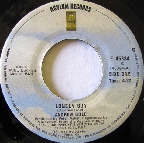 Andrew Gold – Lonely Boy (1976, Vinyl) - Discogs