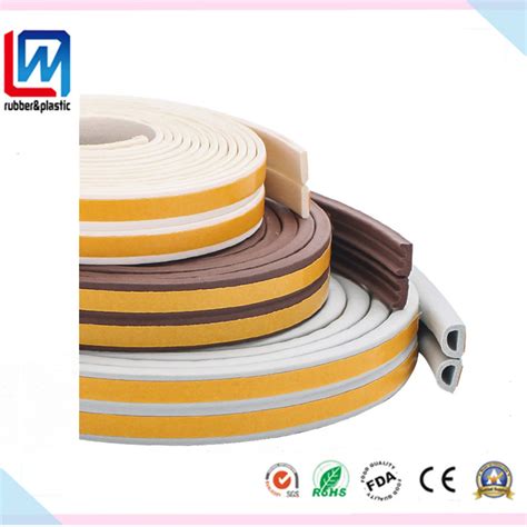 Sponge EPDM Foam Extrusion Rubber Sealing Strip For Wooden Door And