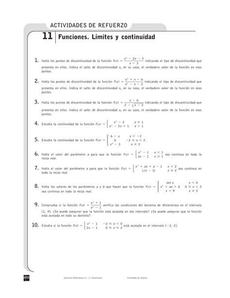 Funciones L Mites Y Continuidad