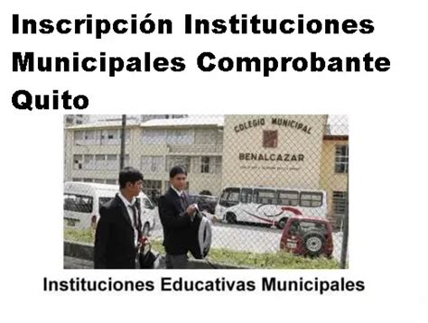 Inscripci N Instituciones Municipales Comprobante Quito