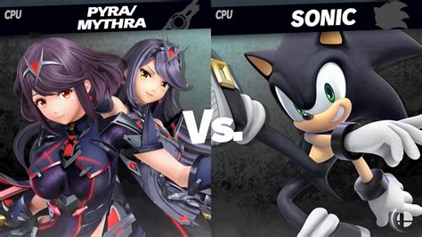 Super Smash Bros Ultimate Pyra Mythra Dark Vs Sonic Dark YouTube