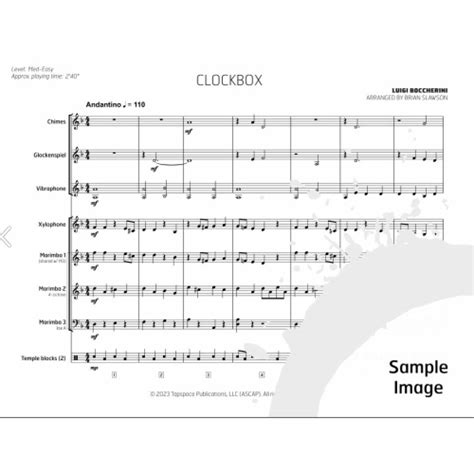 Clockbox By Boccherini Arr Brian Slawson