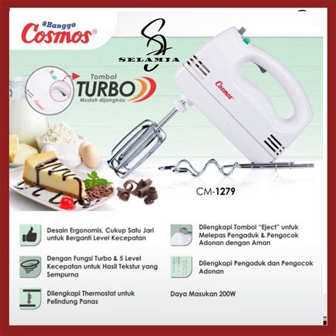 Jual Cosmos Hand Mixer CM 1279 Cosmos CM 1279 Hand Mixer Pengaduk