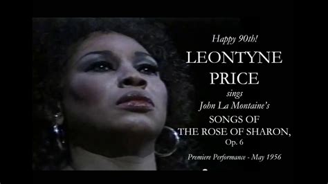 Leontyne Price Sings John La Montaine Youtube