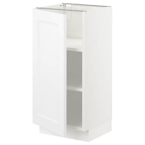 Sektion Base Cabinet With Shelves Whiteaxstad Matt White 15x15x30 Ikea