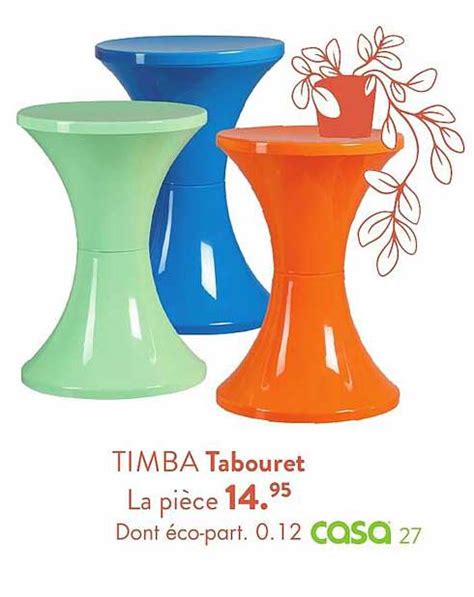 Promo Timba Tabouret Chez Casa ICatalogue Fr