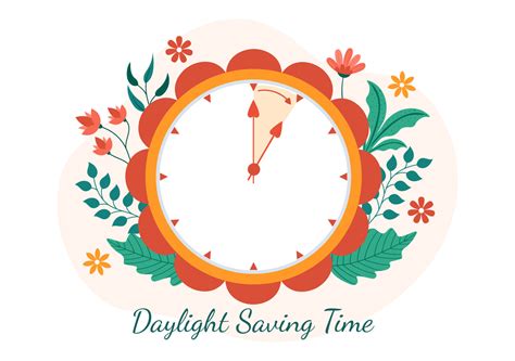 Daylight Savings Time Hand Drawn Flat Cartoon Illustration With Alarm Clock Or Calendar From