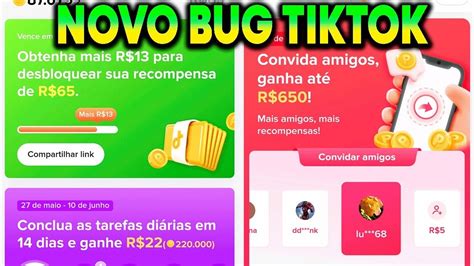 Bug Tiktok Nova PromoÇÃo Verdinha Bug Como Ganhar Dinheiro No Tiktok