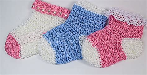 Fast And Easy Crochet Baby Socks - Crochet Ideas