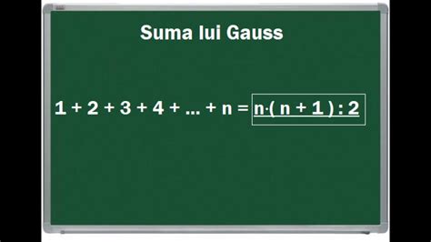 Suma Lui Gauss Exemple Exercitii Matematica Youtube