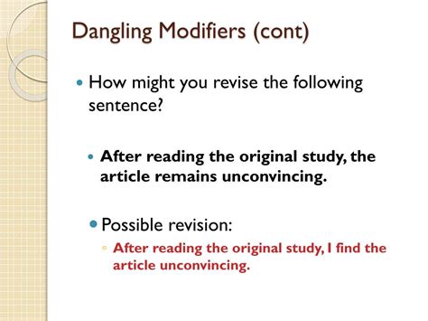 Ppt Misplaced And Dangling Modifiers Powerpoint Presentation Free Download Id2320479