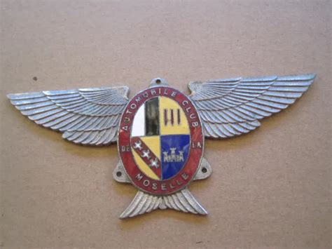 Plaque Calandre Badge Automobile Ancienne Insigne Automobile Club