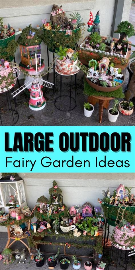 21 Large Outdoor Fairy Garden Ideas Fairy Garden Crafts Fairy Garden Designs Fairy Garden Diy