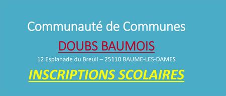 Baume Les Dames Inscriptions Scolaires Ouvertes Jusquau 27 Avril