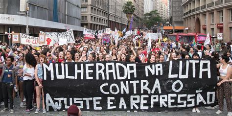 Mulheres Vão às Ruas Barrar Reforma Da Previdência Do Temer Fecesc