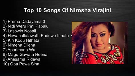 Nirosha Virajini Top 10 Songs Collection Youtube