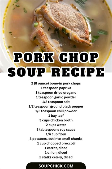 Pork Chop Soup Recipe A Unique Recipe