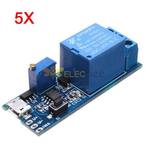 5Pcs 5V 30V Wide Voltage Trigger Delay Timer Relay Conduction Relay