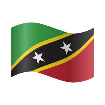 Vector Realistic Illustration Of Saint Kitts Flag Saint Kitts Flag