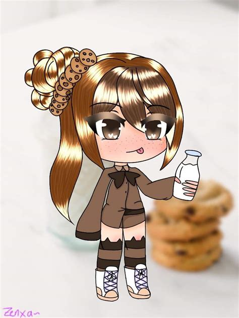 Food Edit Challenge Day 2 Milk N Cookies Gacha Amino