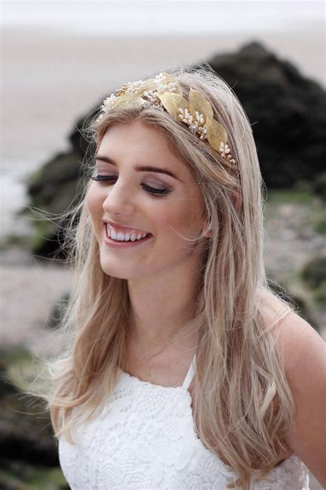 Gold Leaf Crown Gold Bridal Tiara Bridal Flower Crown Bridal