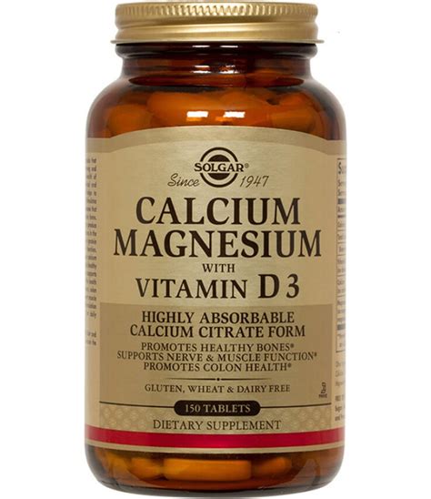 Solgar Calcium Magnesium With Vitamin D3 Buy Online