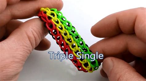 How To Make The Triple Single Bracelet On The Rainbow Loom YouTube