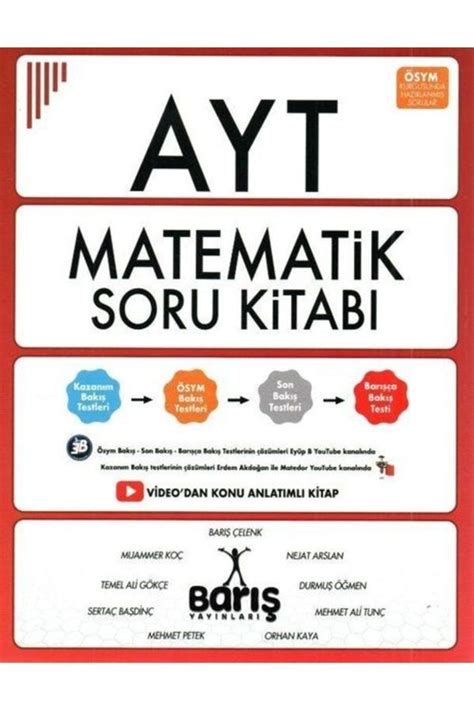 Bar Elenk Yay Nlar Ayt Matematik Soru Kitab Kolektif Fiyat