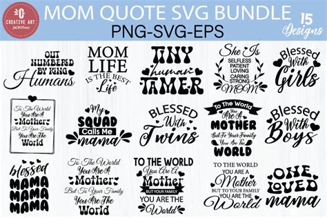 Mom Quote Svg Bundle Designs Svg P Graphic By Jacpot Creative