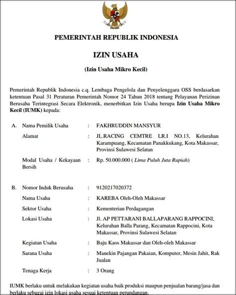 Contoh Surat Izin Usaha Situ Surat Perusahaan Desain Contoh Surat