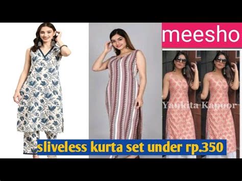 Meesho Summer Kurta Set Haul Under Rp Meesho Sliveless Kurta Set