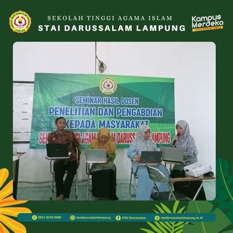 Lppm Stai Darussalam Lampung Menyelenggarakan Kegiatan Seminar Hasil