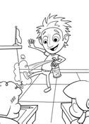 Happy Flint And Sam Coloring Page Free Printable Coloring Pages