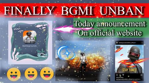 Bgmi Unban Confirm Official Announcement Is Here YouTube